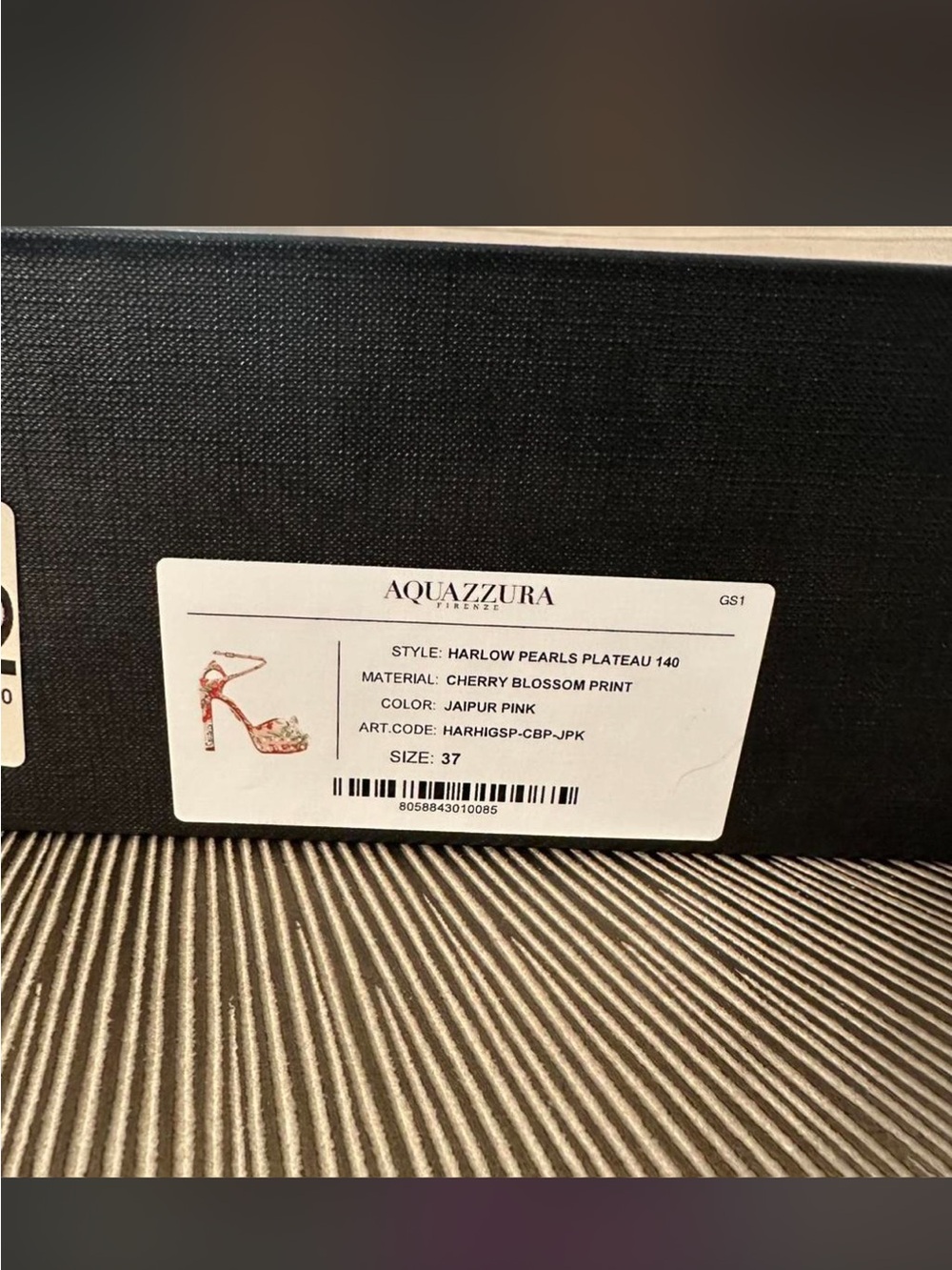 Aquazzura Cherry Floral Ankle-Strap Platform Heels - Pink & Red 💝 - Picture 5 of 8